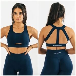 Alphalete Trinity Bra L Navy Blue